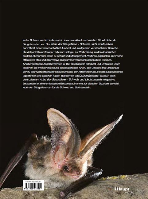 Produktbild Atlas der Säugetiere – Schweiz und Liechtenstein (Deutsch, Schweizerische Gesellschaft für Wildtierbiologie (SGW), 2023)
