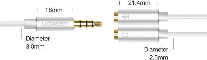 Immagine prodotto Ugreen Splitter per cuffie da 3,5 mm (Schegge)