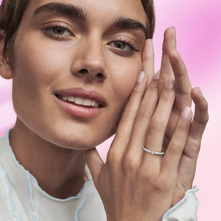 Produktbild Pandora ME Pavé & Weisser Doppelring (56, 925 Silber)