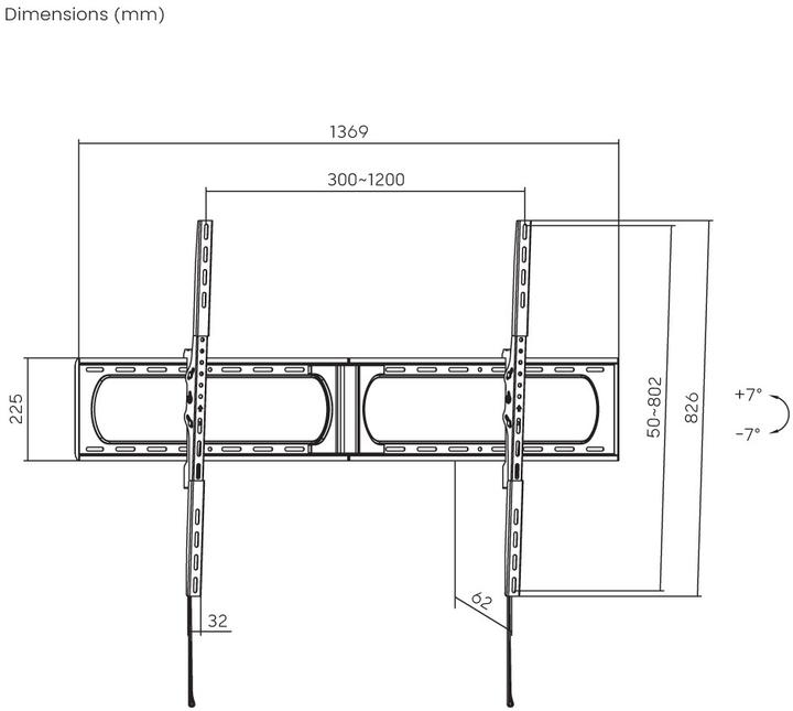 Actual product image Reflecta PLANO Flat 140-12080T (Wall, 125 kg)