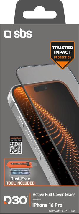 Actual product image SBS Smartphone Glass (1 Piece, Apple iPhone 16)