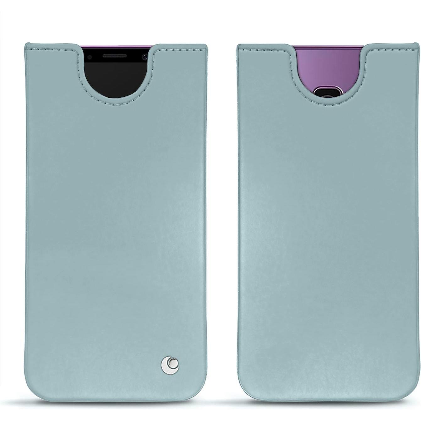 Noreve Lederschutzhülle (Samsung Galaxy S9+), Smartphone Hülle, Blau
