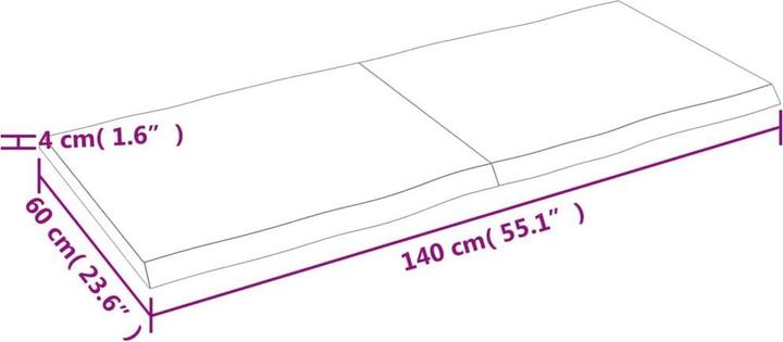 Image du produit vidaXL Tischplatte (140 x 60 cm)
