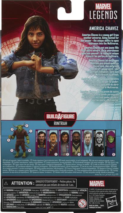 Produktbild Hasbro Legends Series America Chavez Action Sammelfigur (15 cm), 2 Accessoires und 1 Build-A-Figure