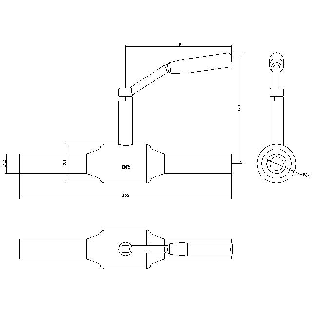 Danfoss, Ventil, ball valve JIP-WW PN40 for welding DN15 - 065N0100