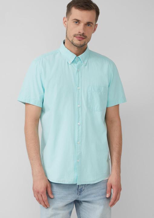 Produktbild S.Oliver Hemd Regular Fit: Kurzarmhemd mit Struktur-Streifen und Button-Down-Kragen (3XL)