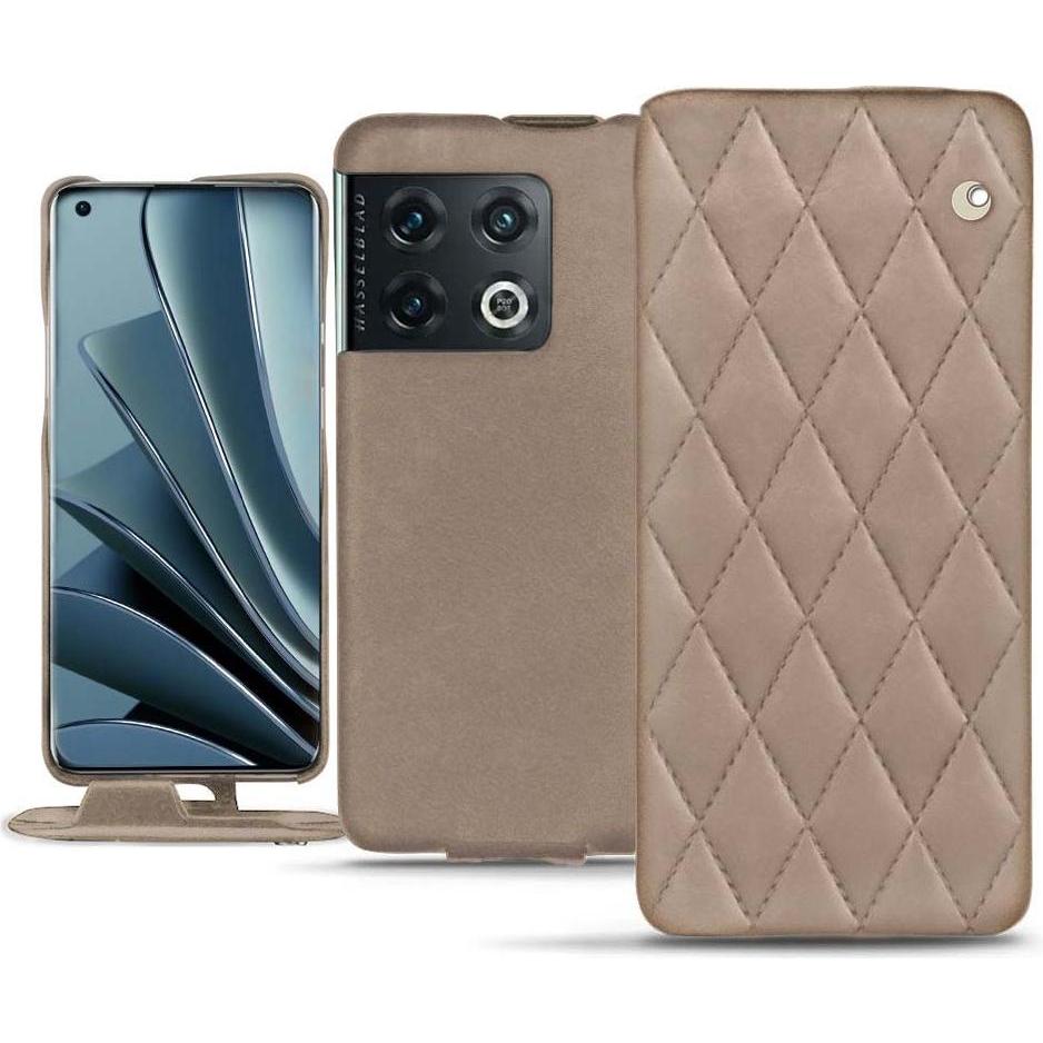 Noreve Lederschutzhülle vertikal (OnePlus 10 Pro), Smartphone Hülle, Beige