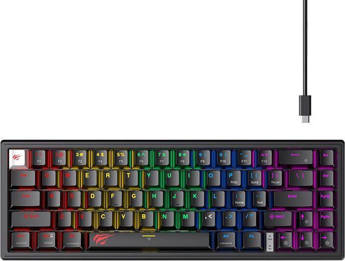 Produktbild Havit KB874L Gaming Keyboard RGB (black) (Englisch International, Kabelgebunden)