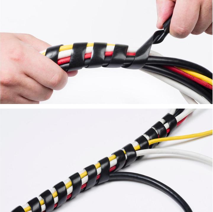 Image du produit Steffen Conduit de câbles D-Line Tidy 10-40 x 10-40 mm, 2.5 m, Noir (Gaines pour câbles, 250 cm)