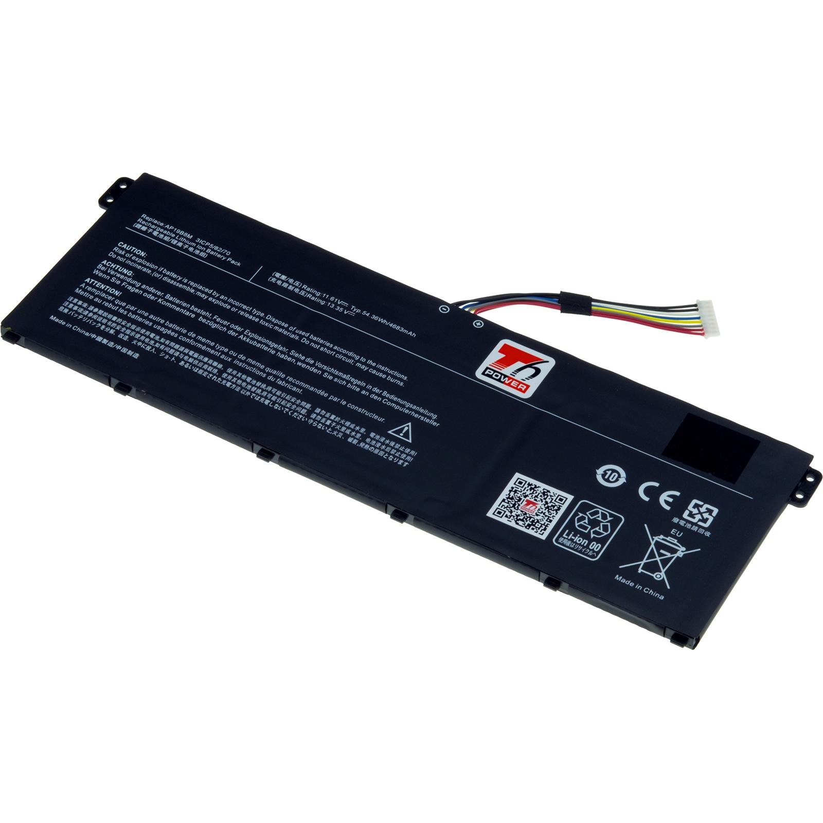 T6 Power Baterie pro Acer TravelMate P214-53, P215-54, X40-53, 4683mAh, 54,3Wh, 3cell, Li-pol, Batteria per notebook