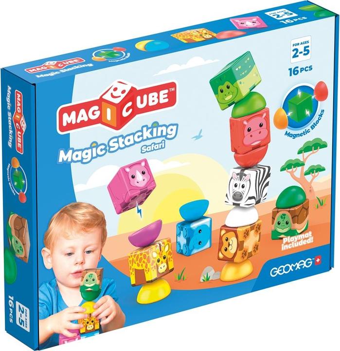 Actual product image Geomag Magicube Blocks Stacking Safari 16 Teile