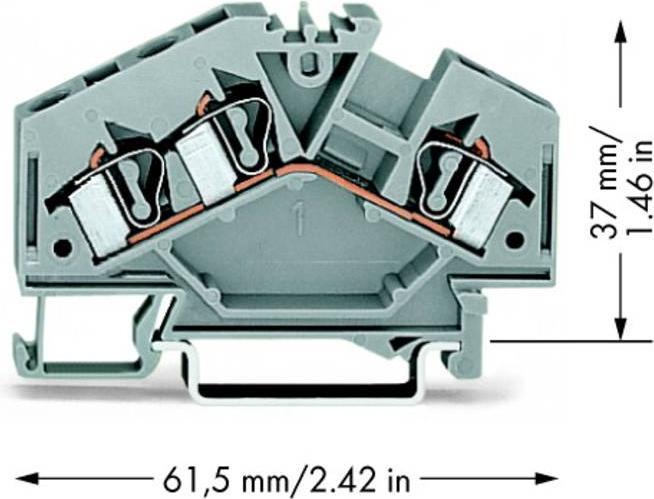 Immagine prodotto Wago Morsettiera per montaggio su guida DIN