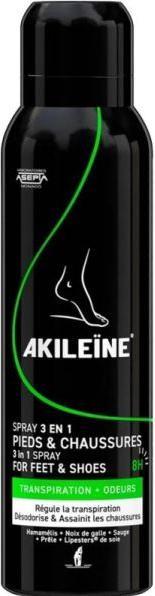 Actual product image Akileïne AKILEINE Green Foot & Shoe Spray 3in1 Clean 150 ml (Foot deodorant & powder, 150 ml)