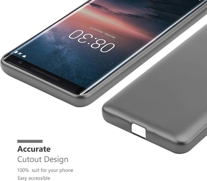 Produktbild Cadorabo TPU Matt Metallic Cover (Nokia 8 Sirocco)