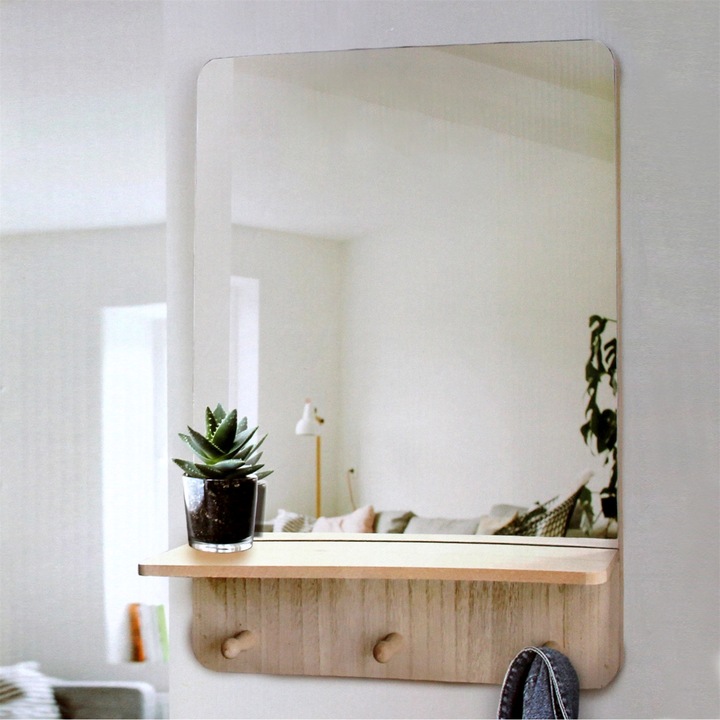 Image du produit Champ Miroir avec rangement (50 x 35 x 10 cm)