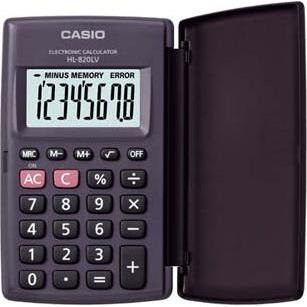 Casio, Calcolatrice, HL 820LV BK schwarz / Taschenrechner / achtstellig (Batterie)