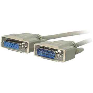 Thumbnail - EFB Elektronik 2m Stecker-Buchse DB15pol.,Datenkabel seriell 1:1 (2 m), Schnittstellenkabel