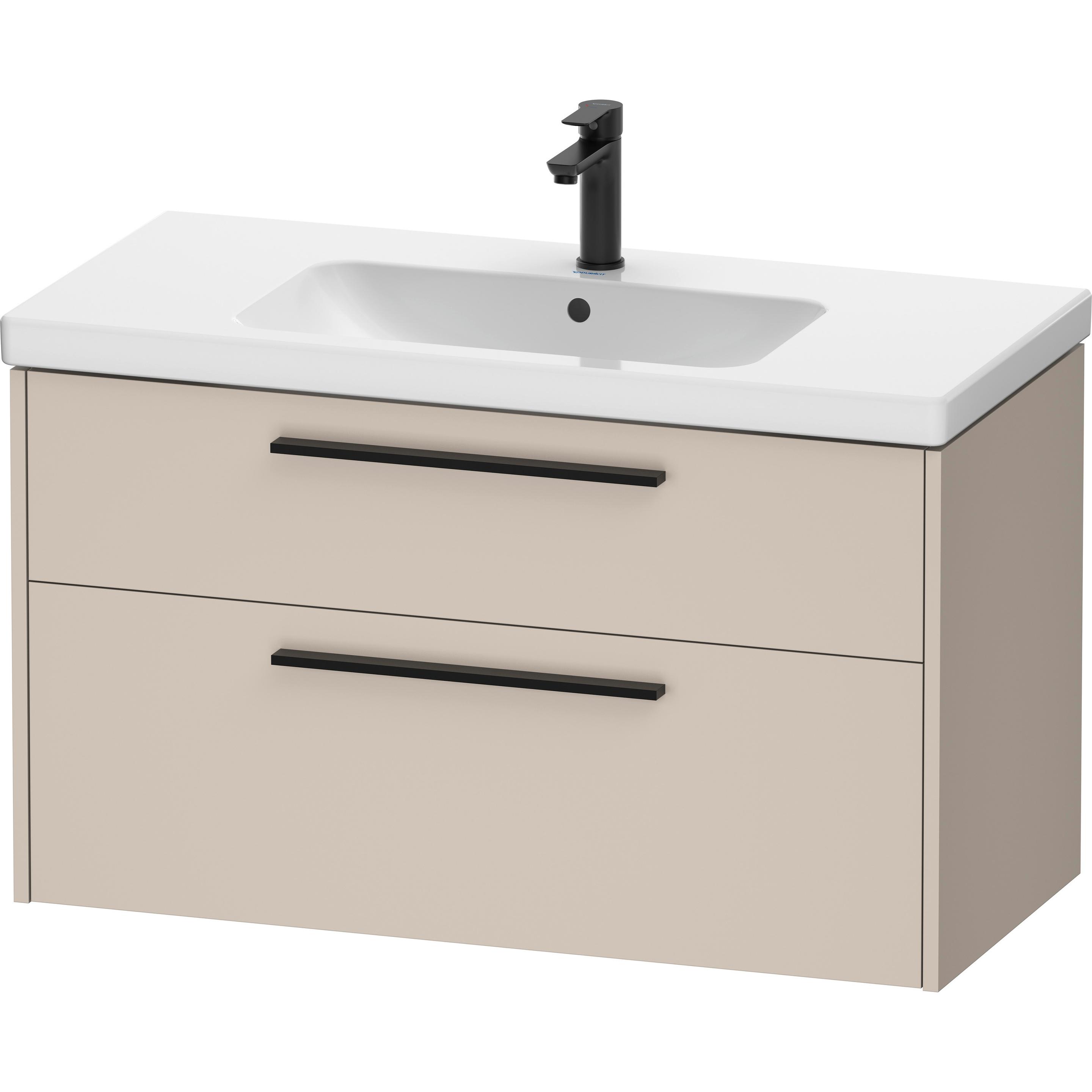 Duravit, Waschbeckenunterschrank, D-Code Waschtischunterbau, 1 Auszug, 984x460mm, Siphonausschnitt, mit Griff