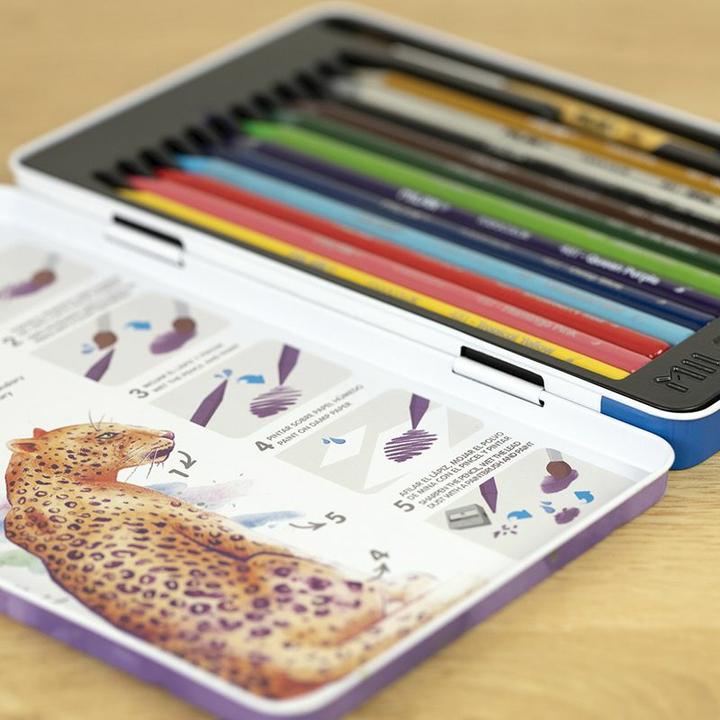 Produktbild Holzfreie Aquarellstifte 12 Farben + Pinsel (12 Farben, 12 x)