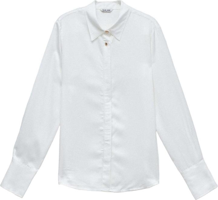 Produktbild Salsa Jeans Langarmbluse Basic Shirt W/ Gold Buttons (L)