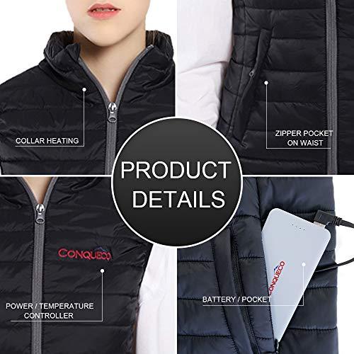 Produktbild Conqueco Beheizbare Weste schwarz, M (M)
