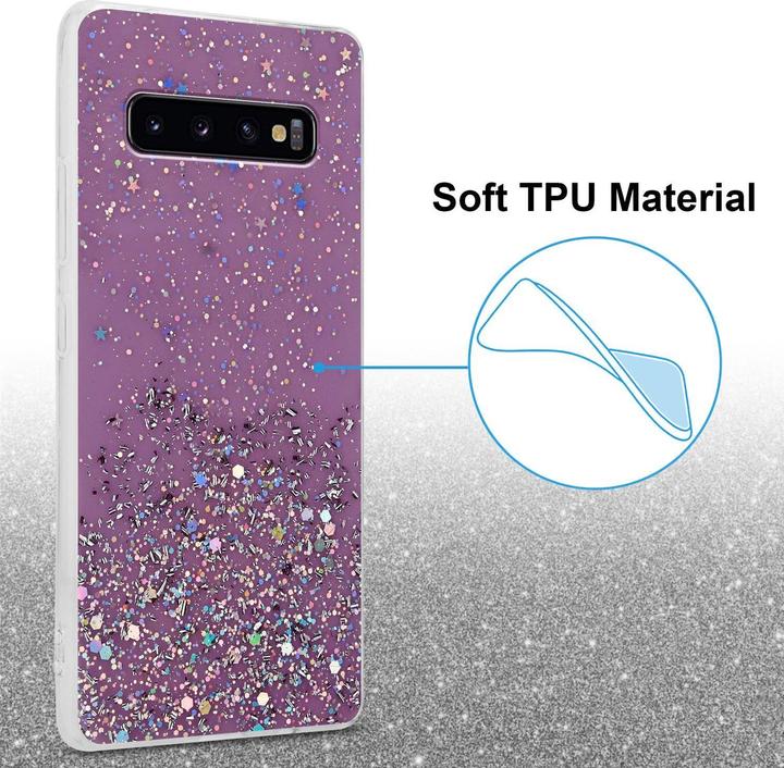 Actual product image Cadorabo TPU cover sparkling glitter (Samsung Galaxy S10)
