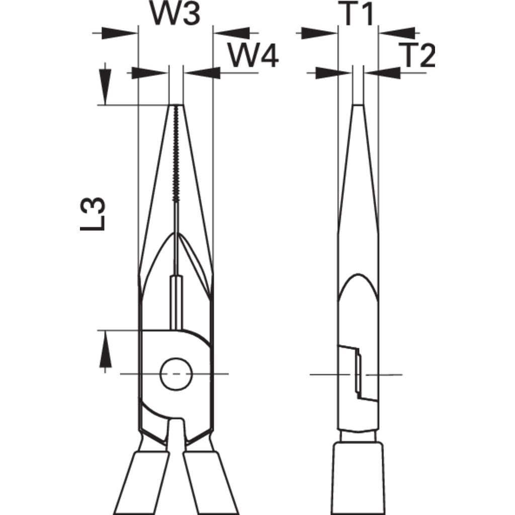 Thumbnail - Gedore, Zange, 8132-160 JC Flachrundzange 160 mm 2K-Griff (160 mm)