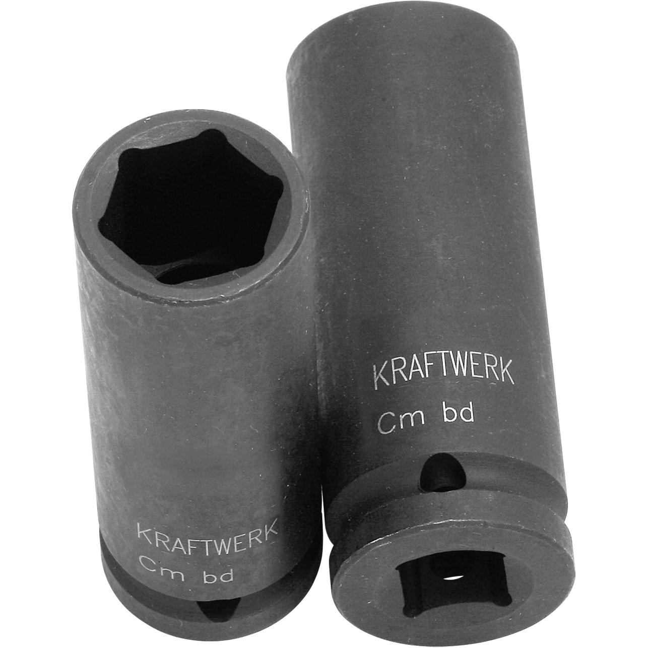 Kraftwerk, Steckschlüssel + Stecknuss, Tiefe Schlag-Stecknuss (30 mm)