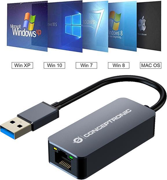 Produktbild Conceptronic Adapter USB3.0-> 10/100/1000/2500 (USB, RJ45 2.5 Gigabit Ethernet (1x))