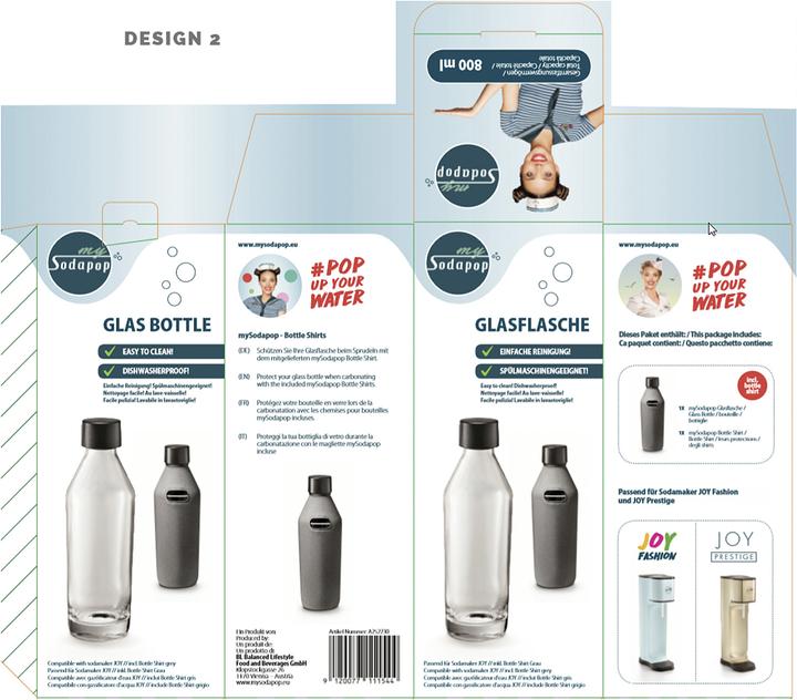 Produktbild Mysodapop Glaskaraffe Bottle Shirt für Joy & Sharon Up