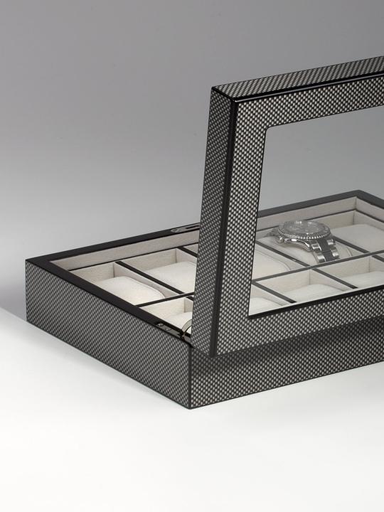 Actual product image Rothenschild Watch box RS-2071-10CA for 10 watches carbon