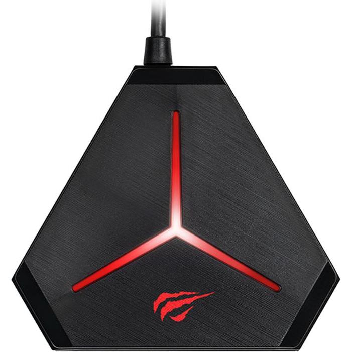 Havit - Docking Station (H95) - 3x USB 3.0, 3x USB 2.0, 2x Jack 3.5mm, SD/TF, 5V - Black (USB-A, 6 porte), Docking station + Hub USB, Nero