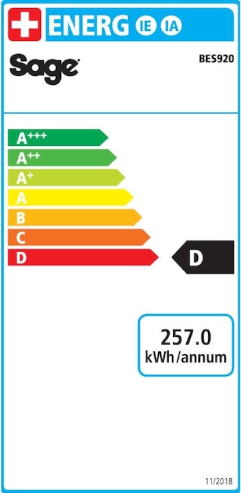 Etichetta energetica Sage the Dual Boiler (Spina CH)