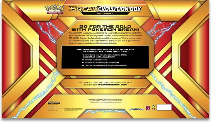 Actual product image Pokémon Arcanine Break Evolution Box (English, Booster Pack)
