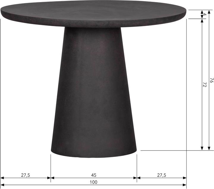 Actual product image Woood Damon (100 x 100 x 76 cm)