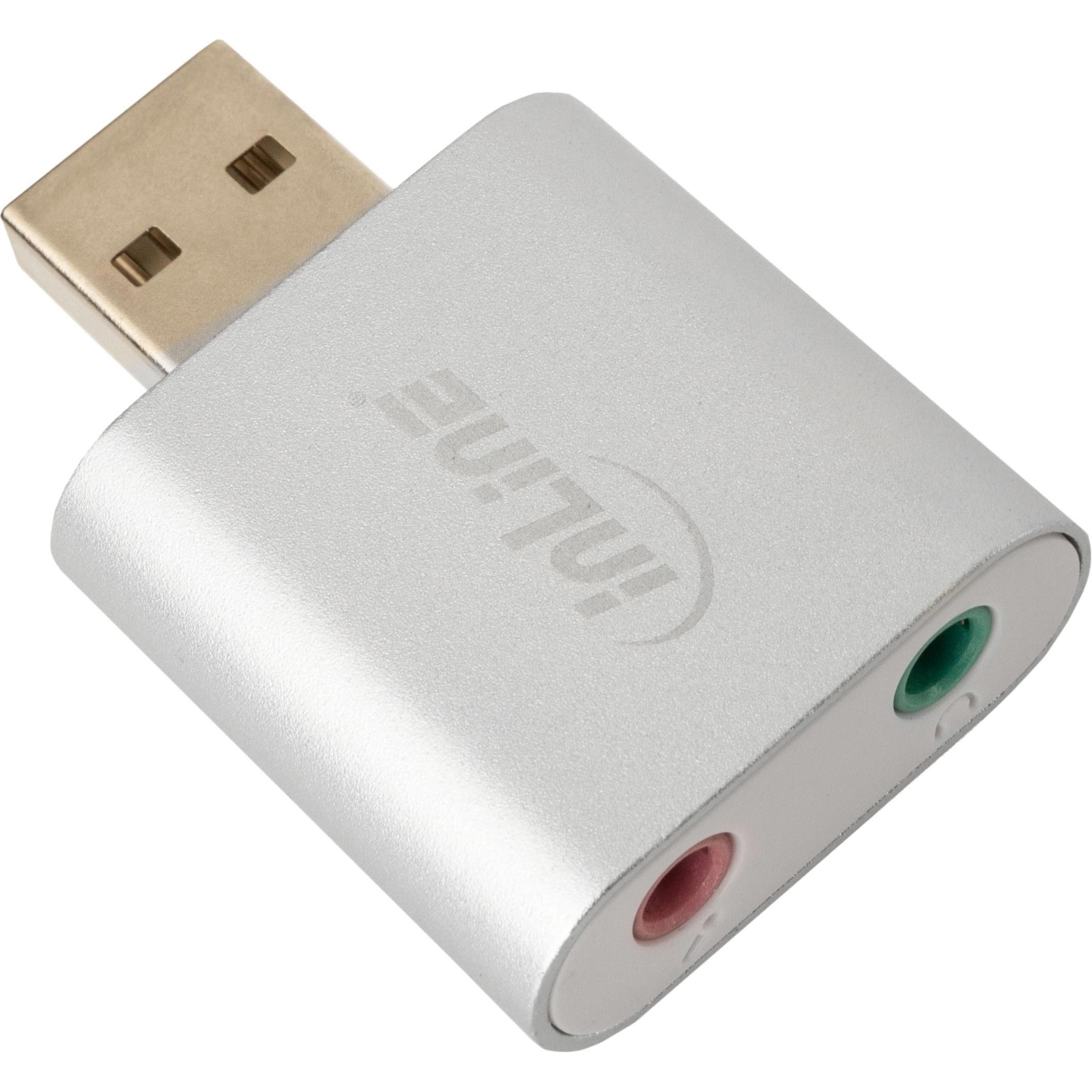 InLine USB Audio Soundkarte (USB), Soundkarte, Silber
