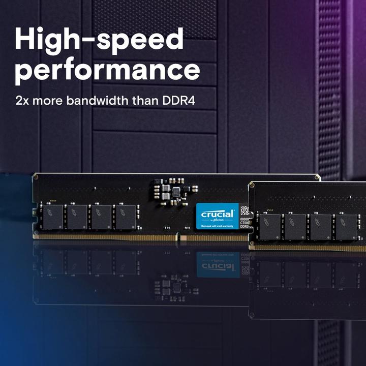 Produktbild Crucial CT2K64G56C46U5 (2 x 64GB, 5600 MHz, DDR5-RAM, U-DIMM)