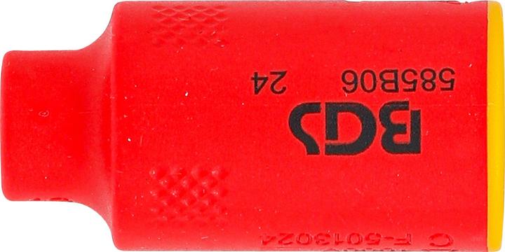 Immagine prodotto BGS VDE-Steckschlüssel-Einsatz Sechskant | Antrieb Innenvierkant 10 mm (3/8") | SW 6 mm (6 mm)