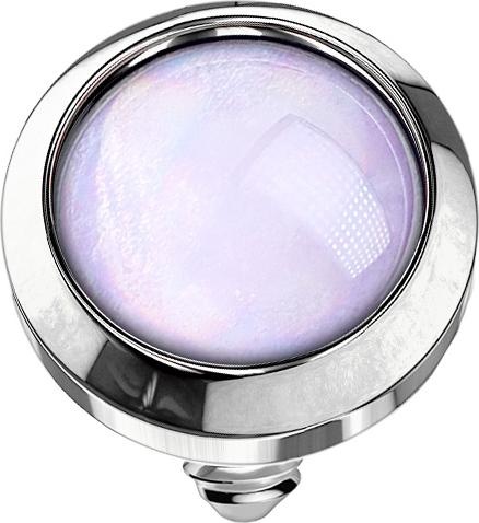 Produktbild Star Piercing Dermal Anchor silber mit Epoxidstein violett (ohne Messing, Chirurgenstahl 316L)