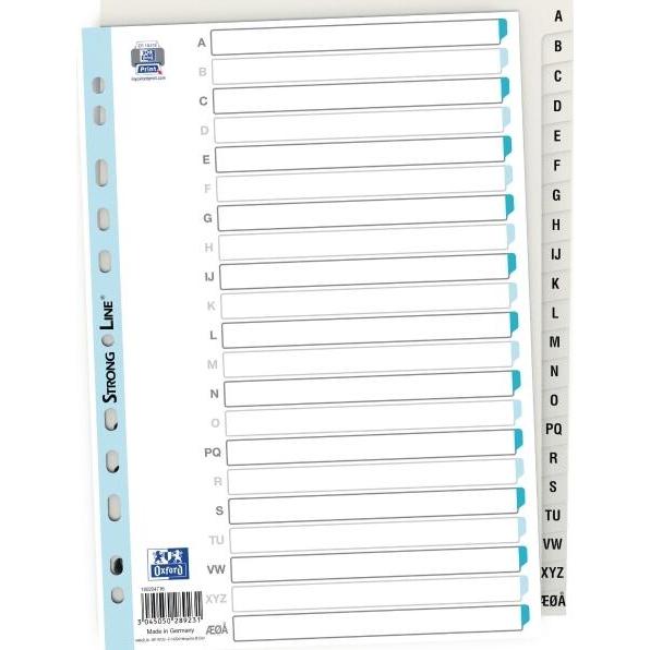 Hamelin, Accessori per classificatore, Registro Di Linea Forte A4 Hvid Pp A-å, Hvid