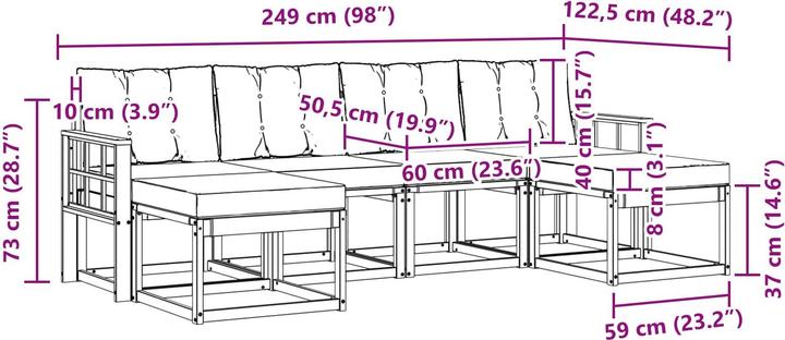 Produktbild vidaXL Outdoor-Sofa