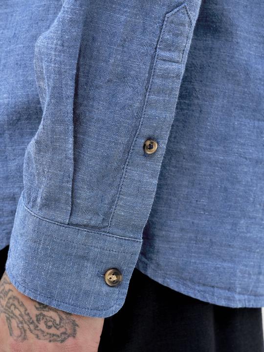 Actual product image Jack & Jones Jjesummer Linen Blend Band Shirt L/S Sn (S)