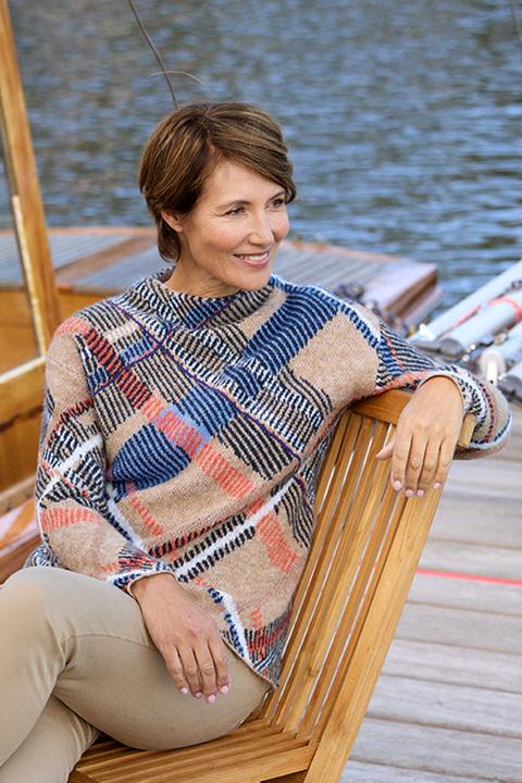 Produktbild Bianca Damen Flausch-Karopullover (36)