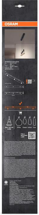 Actual product image Osram Vintage 1906® PenduLum CANOPY Triple Canopy Linear