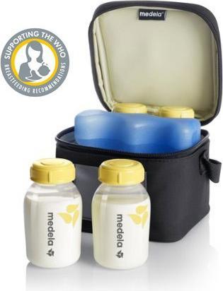 Produktbild Medela Kühltasche mit 4 Milchflaschen und 1 Kühlelement