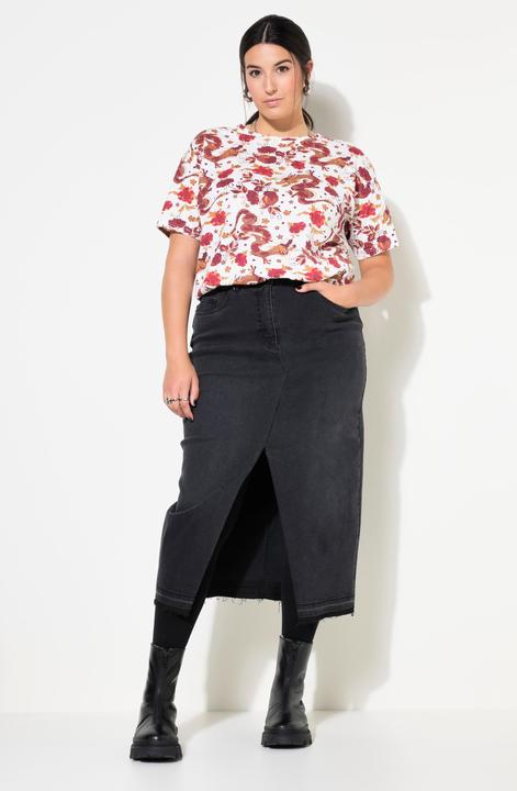 Produktbild Studio Untold Jeansrock, A-Line, 5-Pocket, Schlitz vorne (54)