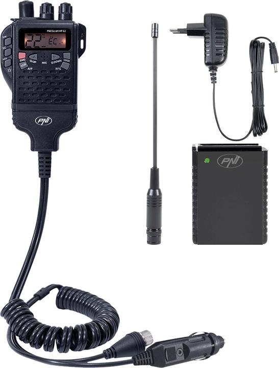 PNI CB-Funkpaket Escort HP 62 und Zubehörpaket PB-HP62 Li-Ion 1500 mAh Akku im Lieferumfang enth