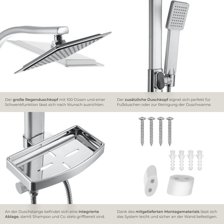 Actual product image tectake Shower system