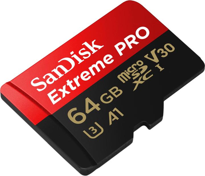 Produktbild SANDISK Extreme Pro microSD A1 (64 GB, microSDXC, U3, UHS-I)