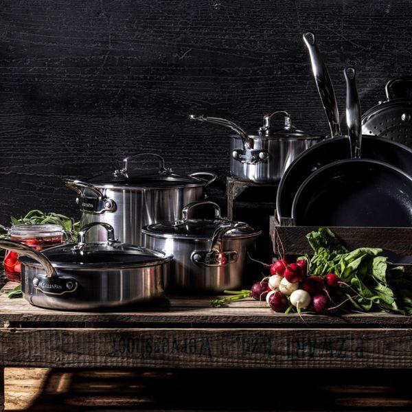 Actual product image Greenpan Premire set koekenpannen met keramische antikleeflaag 20/28cm (Frying pan, Stainless steel, 28 x 4.40 cm)